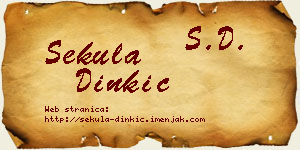 Sekula Dinkić vizit kartica